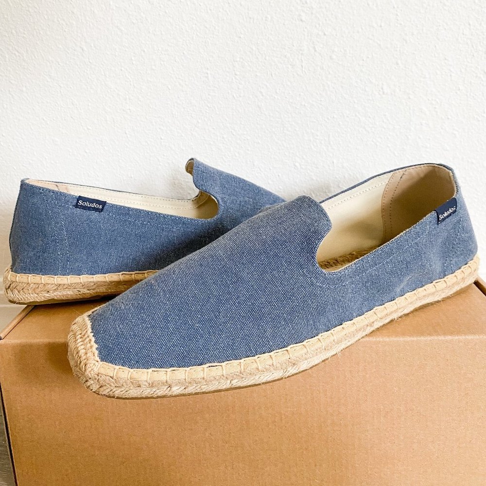 NIB Soludos Denim Men's Smoking Shoe Size 10 / Women's Size 11